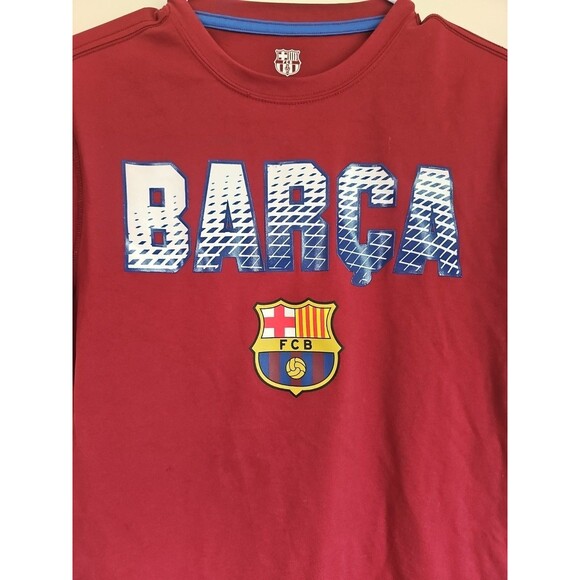 FCB Barcelona Barca T Shirt Men's 100% Polyester FCB Size M - Picture 2 of 6